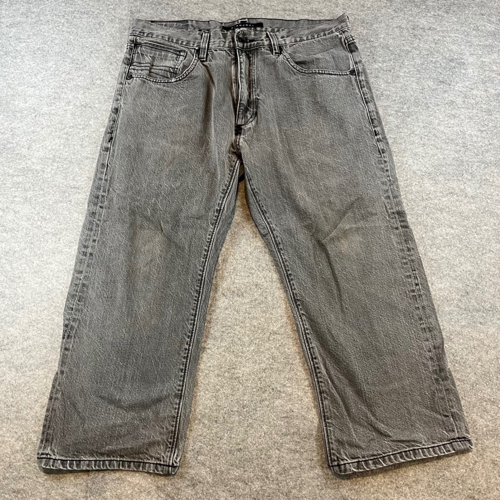 Sean John Mens Relaxed Fit Jeans Gray Hip Hop Streetwear 34x22 Baggy Y2K Vintage